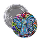 Colourful Cancer Angel Painting Art Button or Pin
