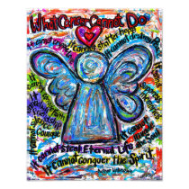 Colourful Cancer Angel Photo Art Print