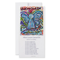 Colourful Cancer Angel Photo Card