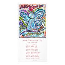 Colourful Cancer Angel Photo Card