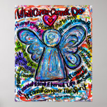 Colourful Cancer Angel Poster Art Print