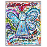 Colourful Cancer Angel T-shirt (Back is Blank)