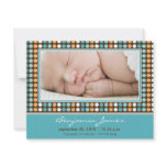 Colourful Candy Dots Birth Announcement (aqua) invitations
