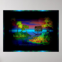 Colourful Carribean By David Wilder w border Posters