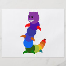 Colourful caterpillar custom flyer