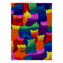 Colourful Cats Cards