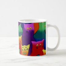 Colourful Cats Coffee Mugs