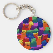 Colourful Cats Keychains