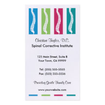 Colourful Chiropractic Business Cards