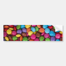 Colourful Chocolate Candy Bumper Sticker