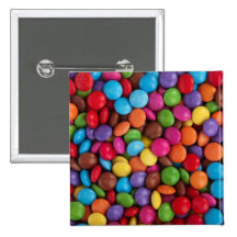 Colourful Chocolate Candy Pinback Button