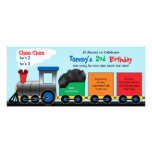 Colourful Choo Choo Train Birthday Invitation