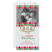 Colourful Christmas Holiday Photo Cards