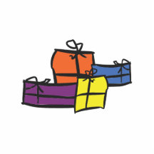 Colourful Christmas presents Photo Cutout
