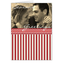 Colourful Christmas Stripe Greeting Card