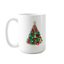 Colourful Christmas Tree: Vector Art: Mugs