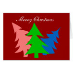 Colourful Christmas Trees Cards