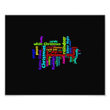 Colourful Christmas Word Cloud Photo