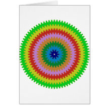 Colourful Circles Gears Bulls Eye Pattern Gifts Greeting Card