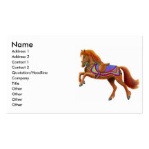 Colourful Circus Horse Business Card