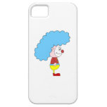 Colourful Clown Cartoon. Blue Hair.
