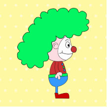 Colourful Clown Cartoon. Photo Cut Outs