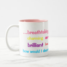 Colourful Coffee Adjectives Mug