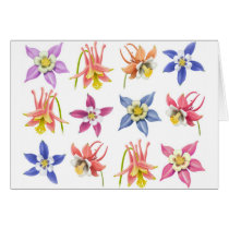 Colourful Columbines Card