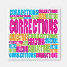 Colourful Corrections Refrigerator Magnets