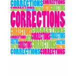 Colourful Corrections t-shirts
