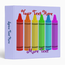 Colourful Crayons Binder