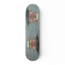 Colourful cup and saucer , Berlin, Germany Skateboard Deck