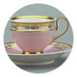 Colourful cup and saucer , Berlin, Germany Round Sticker