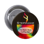 Colourful Cup Name Tag Button