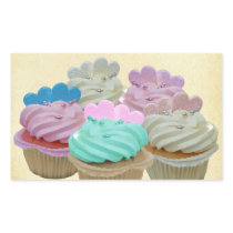 Colourful cupcakes and hearts