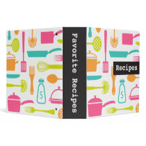 Colourful custom kitchen recipe binder / organizer