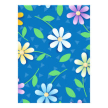 Colourful daisies, invitation