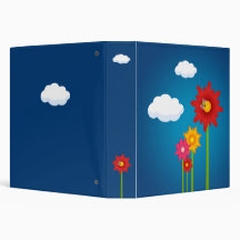 Colourful Daisy Flowers binder