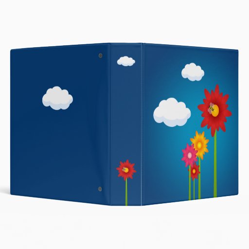 Colourful Daisy Flowers binder