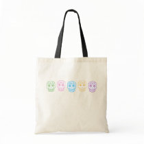 Colourful Day of the Dead Skulls Tote Bags