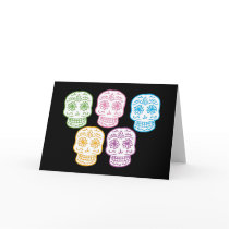 Colourful Day of the Dead Skulls
