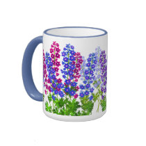 Colourful Delphinium Larkspur Garden Flowers Mug