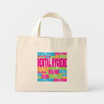 Colourful Dental Hygiene Canvas Bag