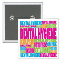 Colourful Dental Hygiene Pinback Button
