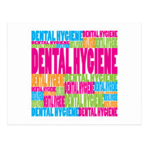 Colourful Dental Hygiene Postcard