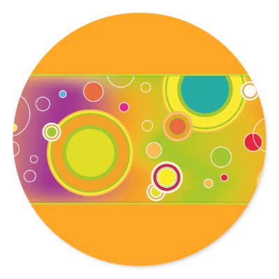Colourful Design 05 Round Stickers by karanta
