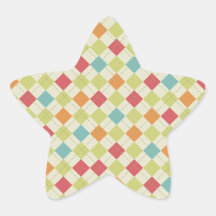 Colourful Diamond Argyle Pattern Gifts Stickers