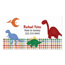 Colourful Dinosaurs Mommy Card Business Cards