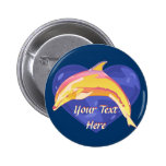 Colourful Dolphin Button