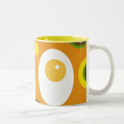 Colourful dots and egg mug